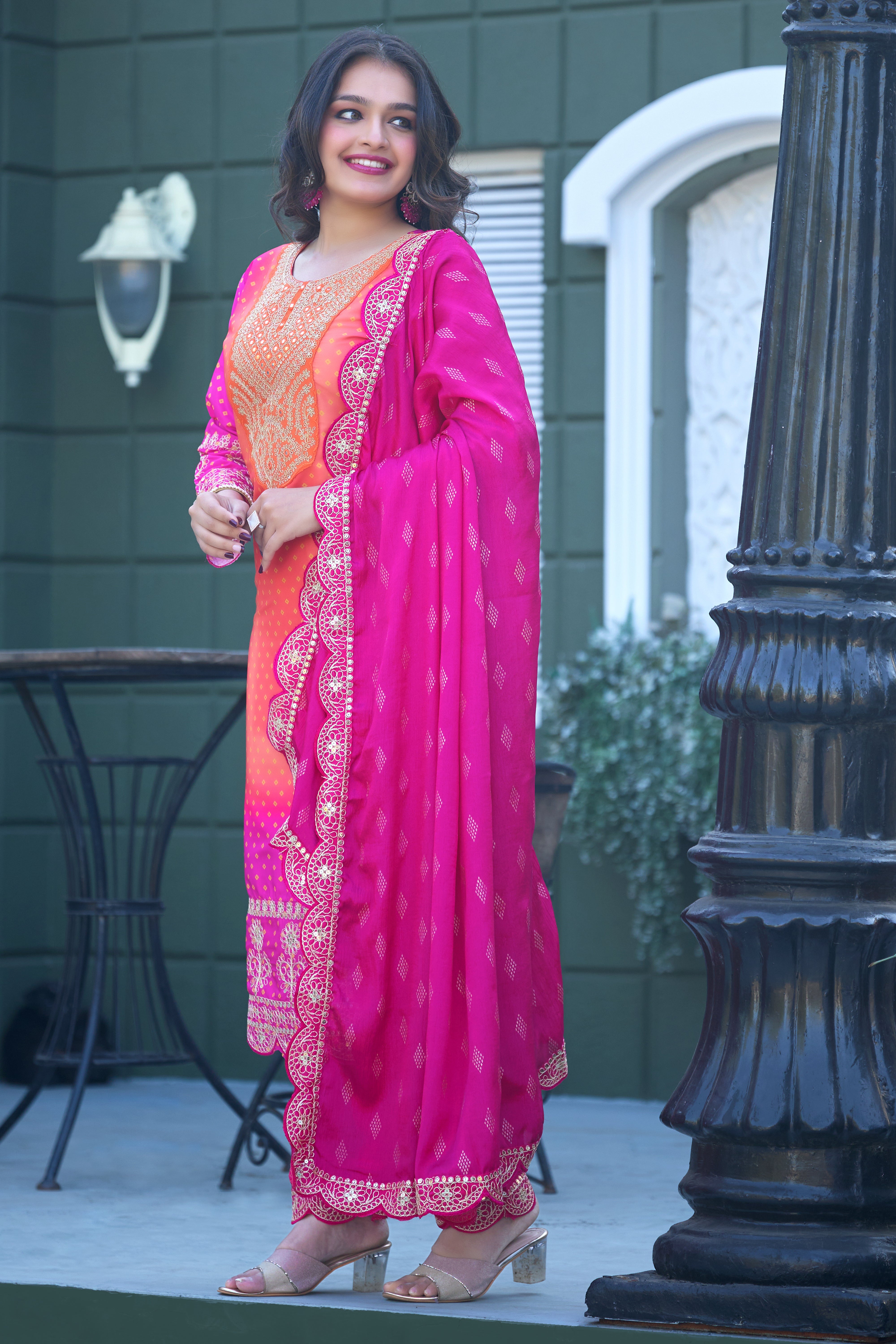 ORANGE AND PINK PADDING SET