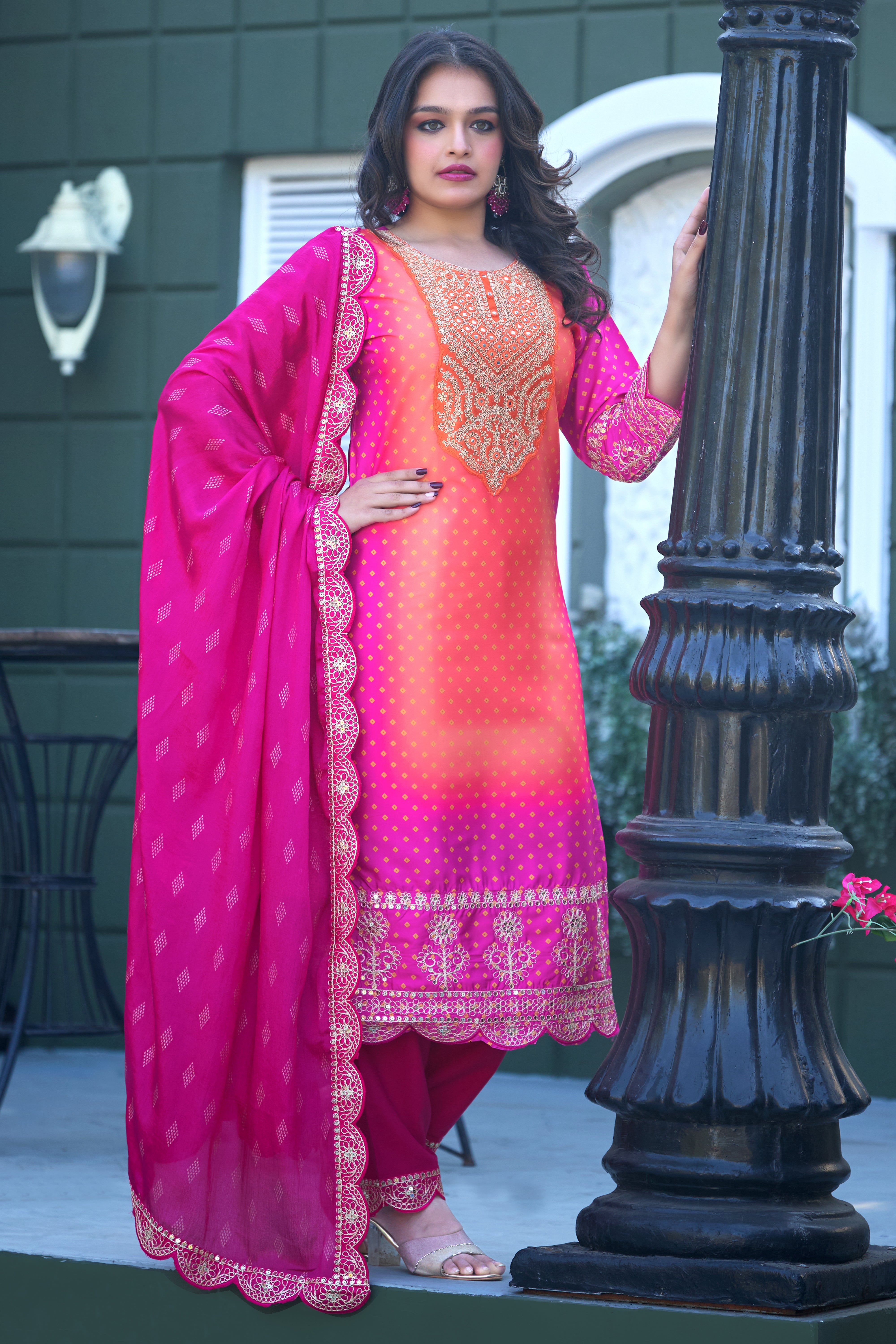 ORANGE AND PINK PADDING SET