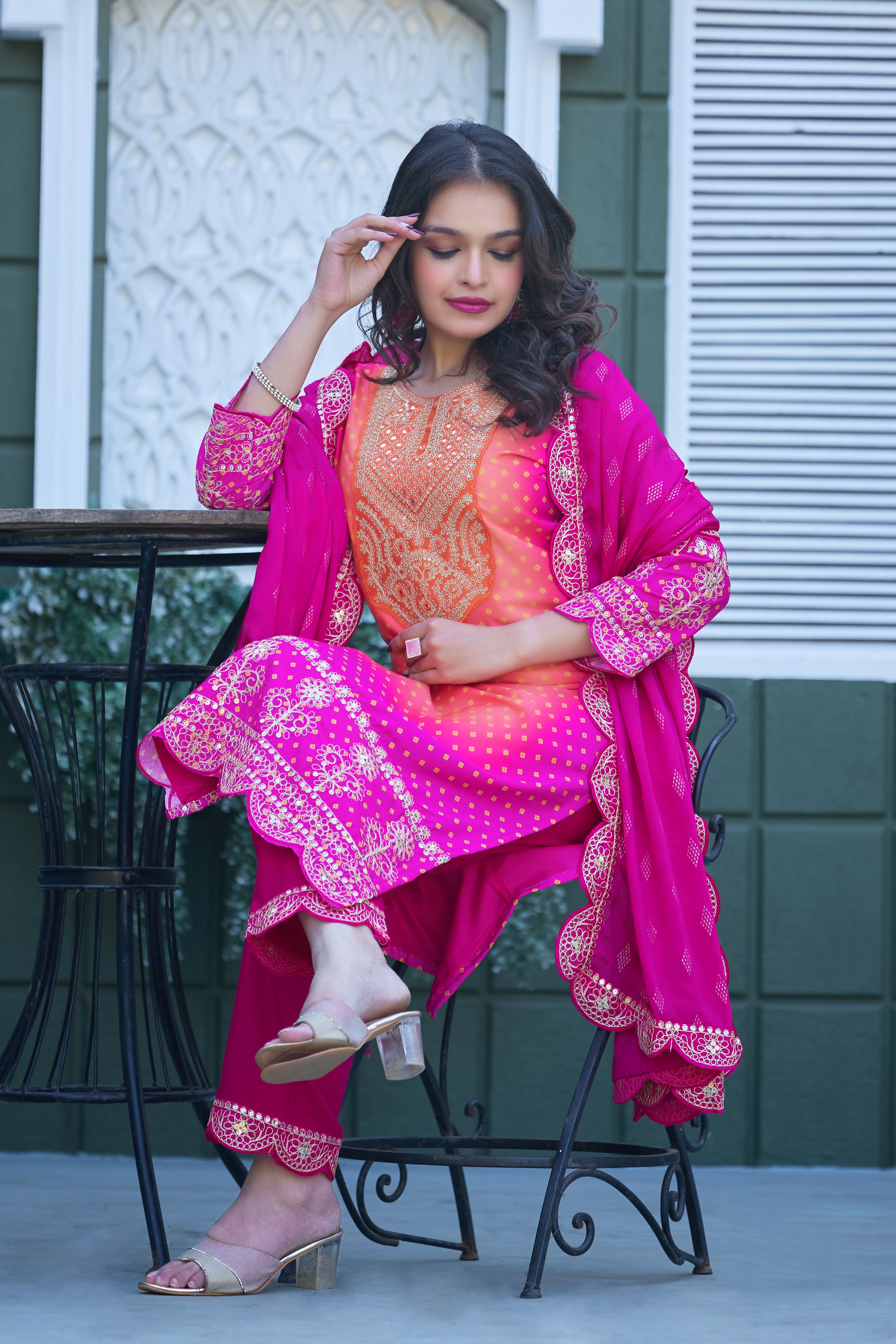 ORANGE AND PINK PADDING SET