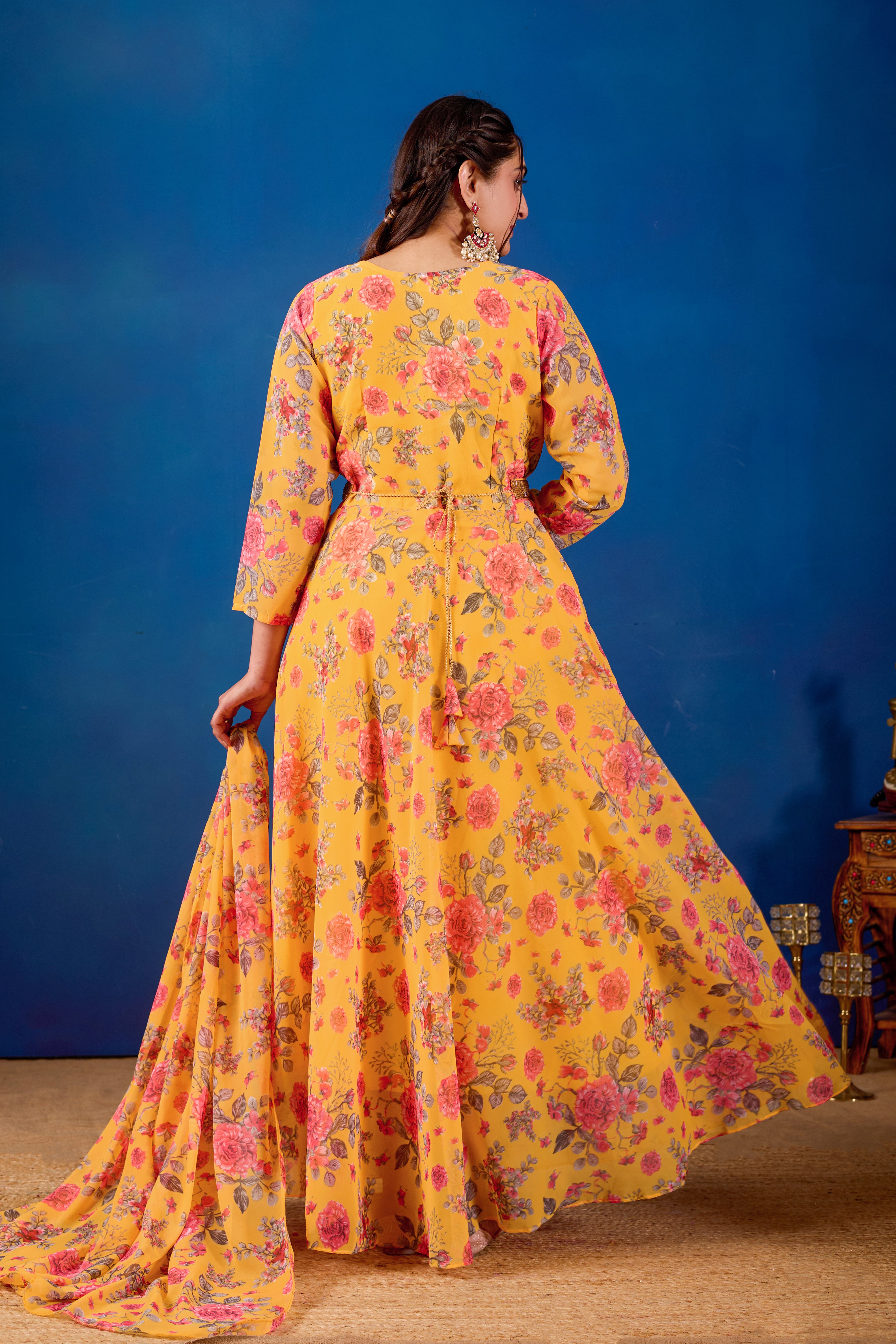 Haldi  Chandan Gown Set