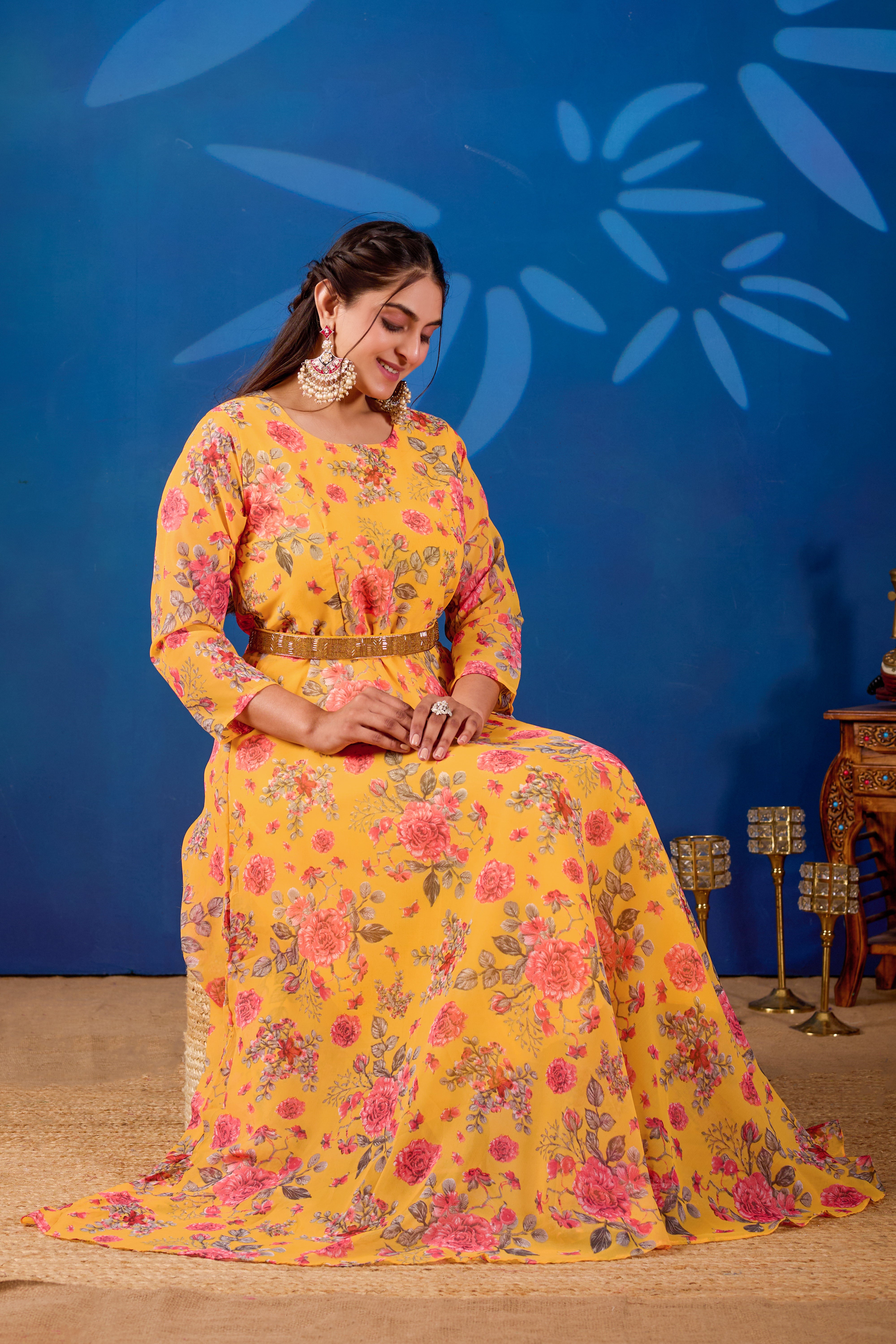 Haldi  Chandan Gown Set