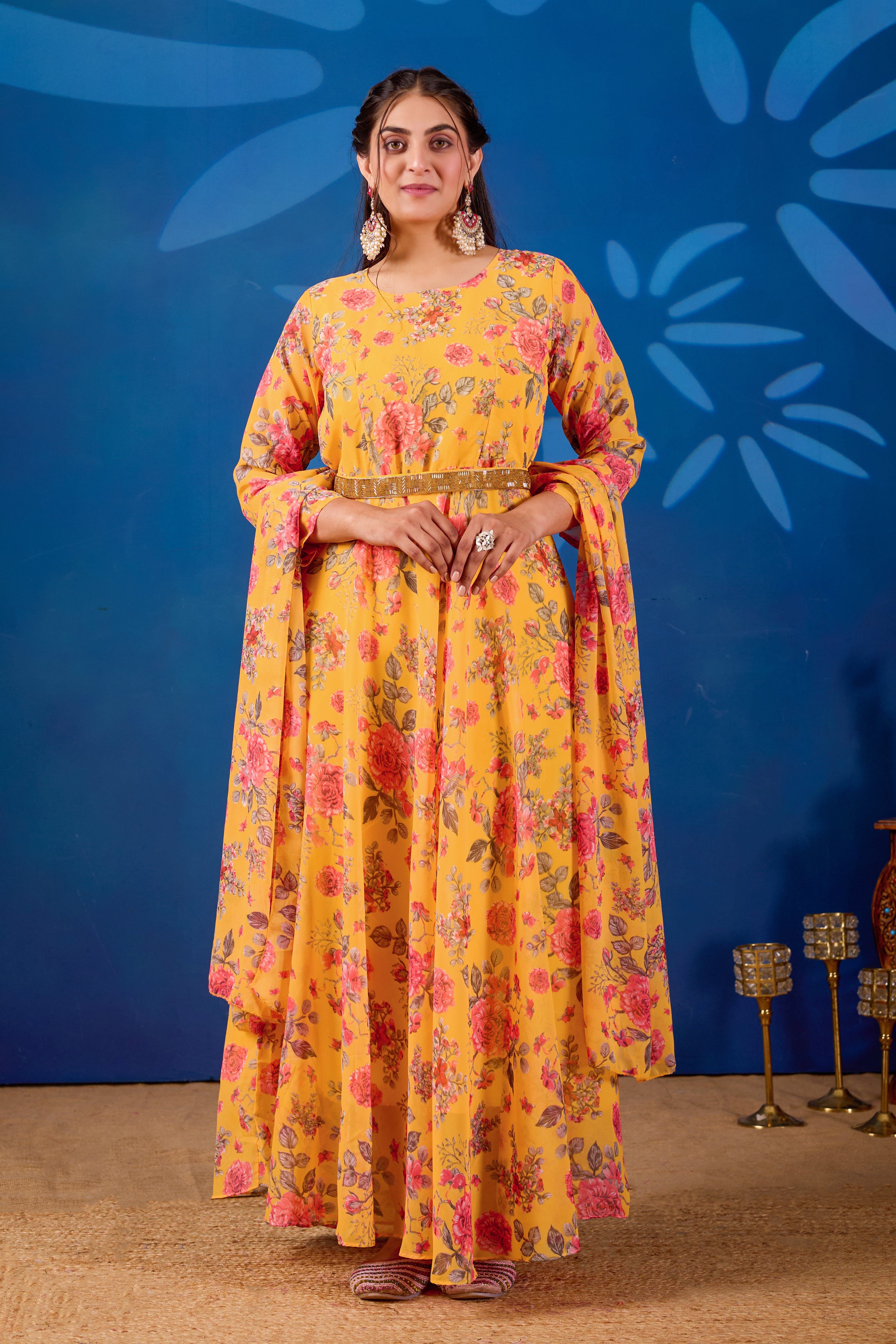 Haldi  Chandan Gown Set