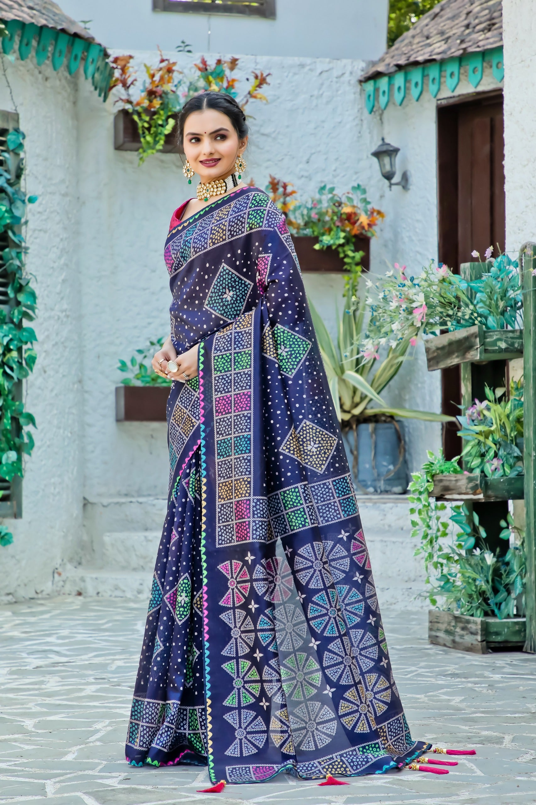 RAJWADI BANDHNI SAREE