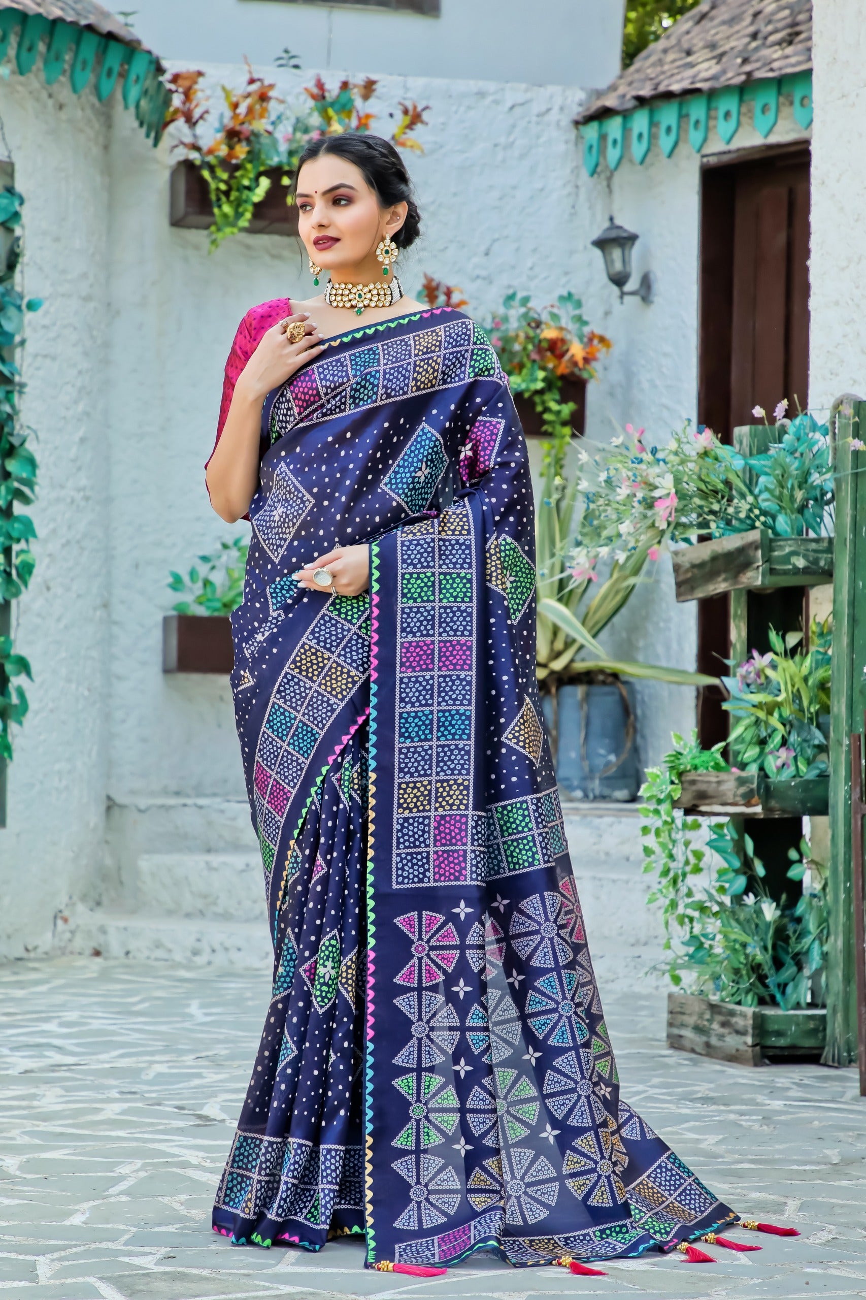 RAJWADI BANDHNI SAREE