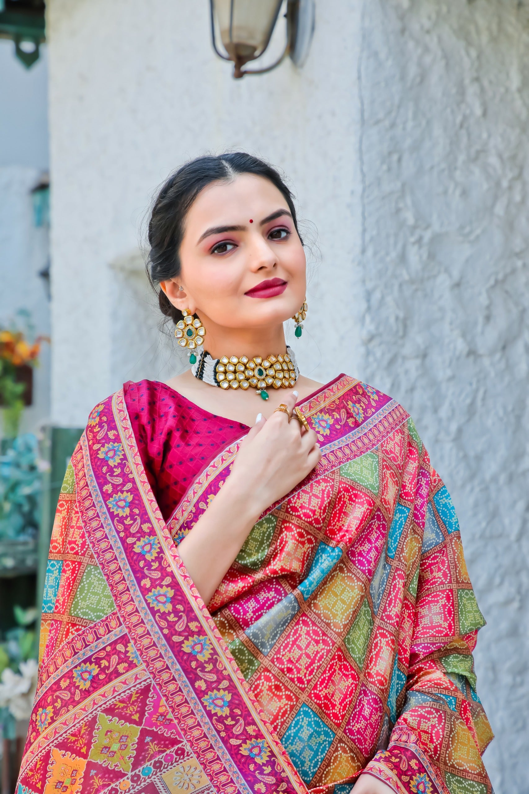 RAINBOW BANDHNI SAREE