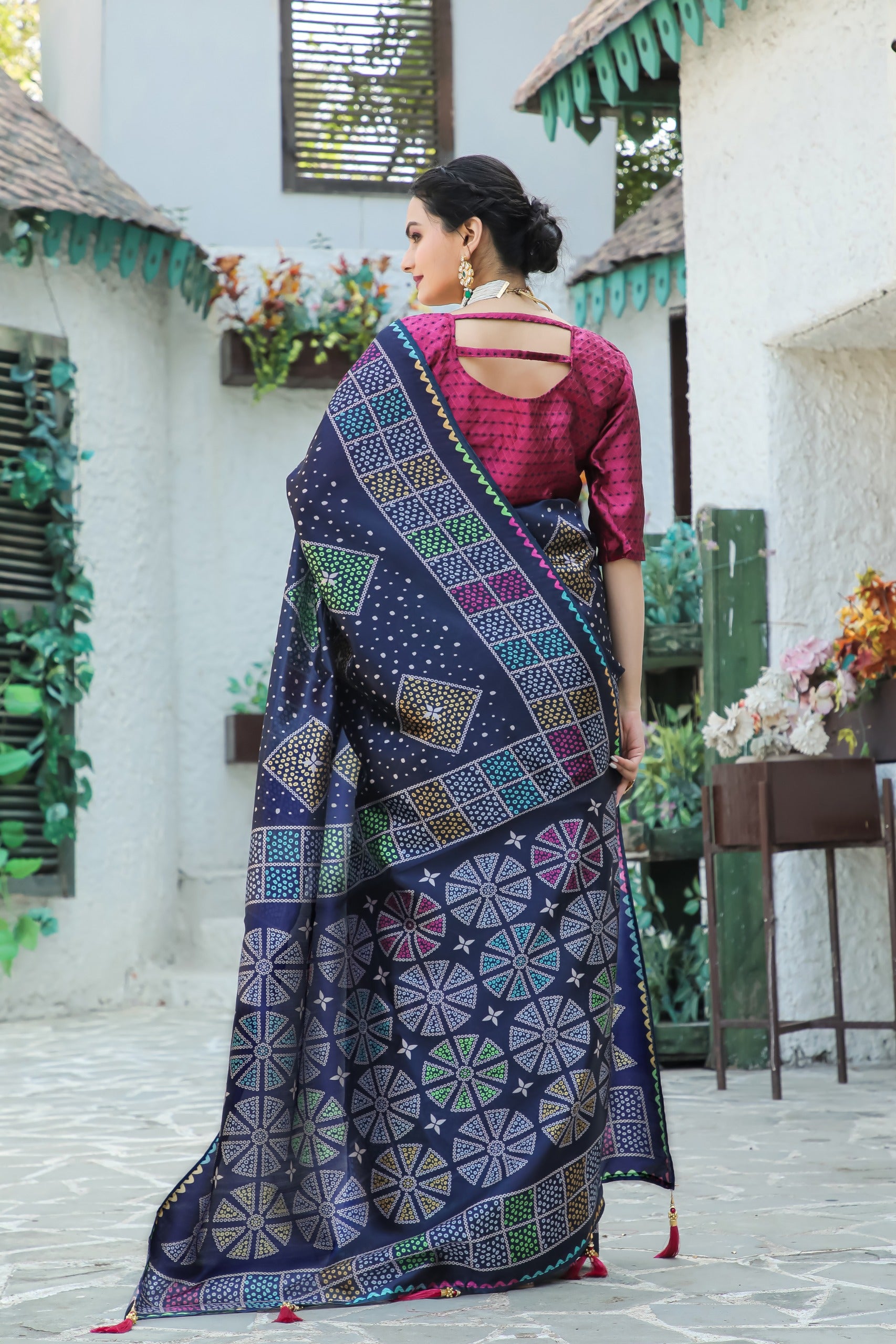 RAJWADI BANDHNI SAREE