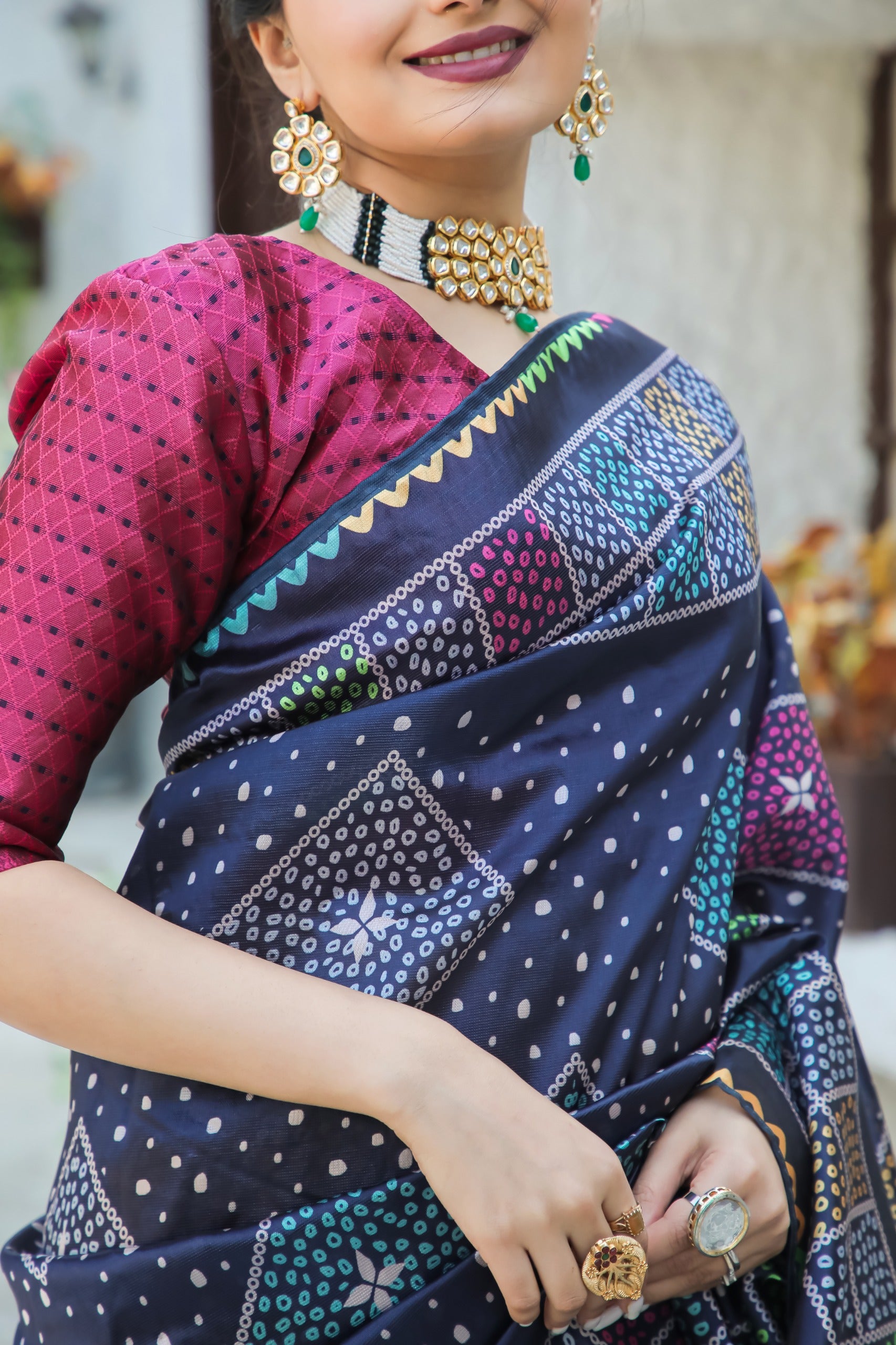 RAJWADI BANDHNI SAREE