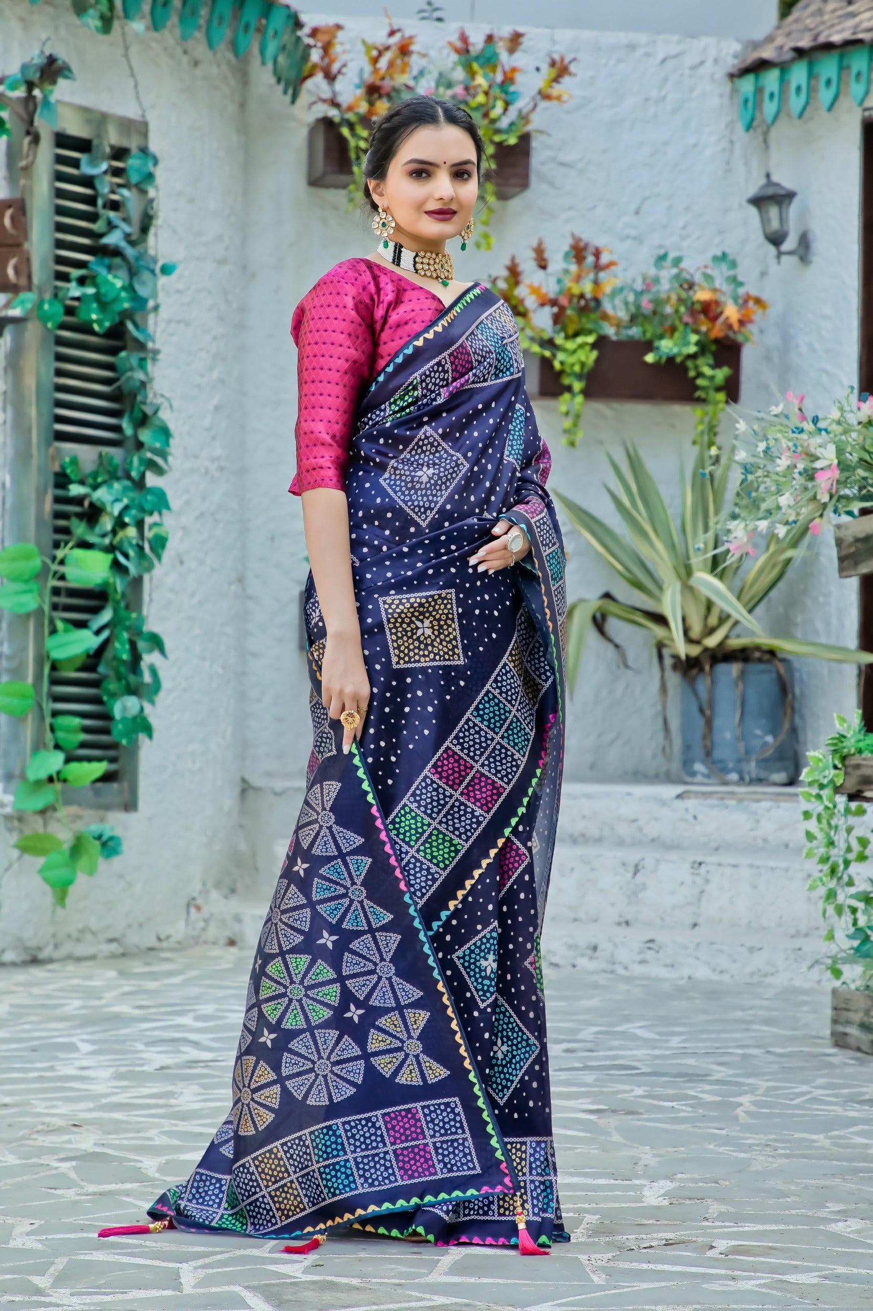 RAJWADI BANDHNI SAREE