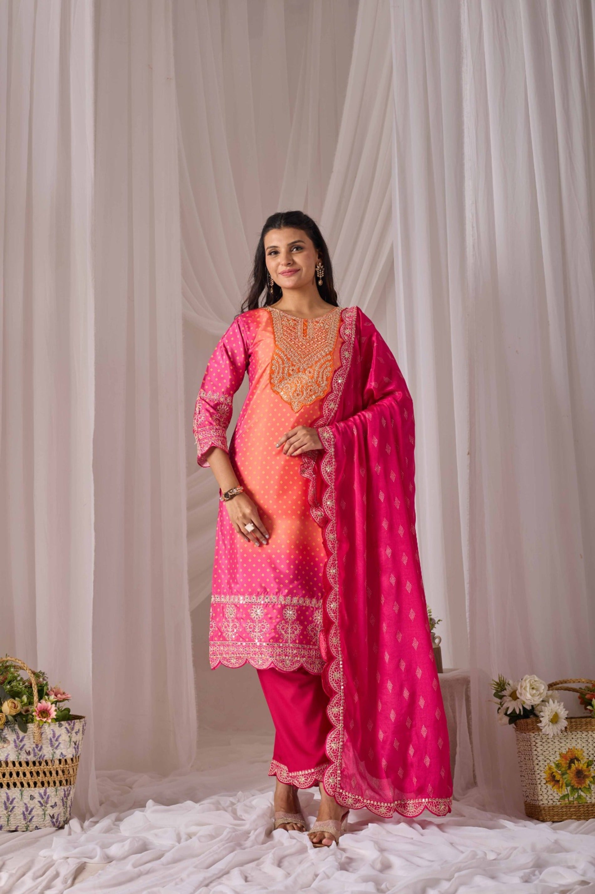 Trendy Orange Padding Set