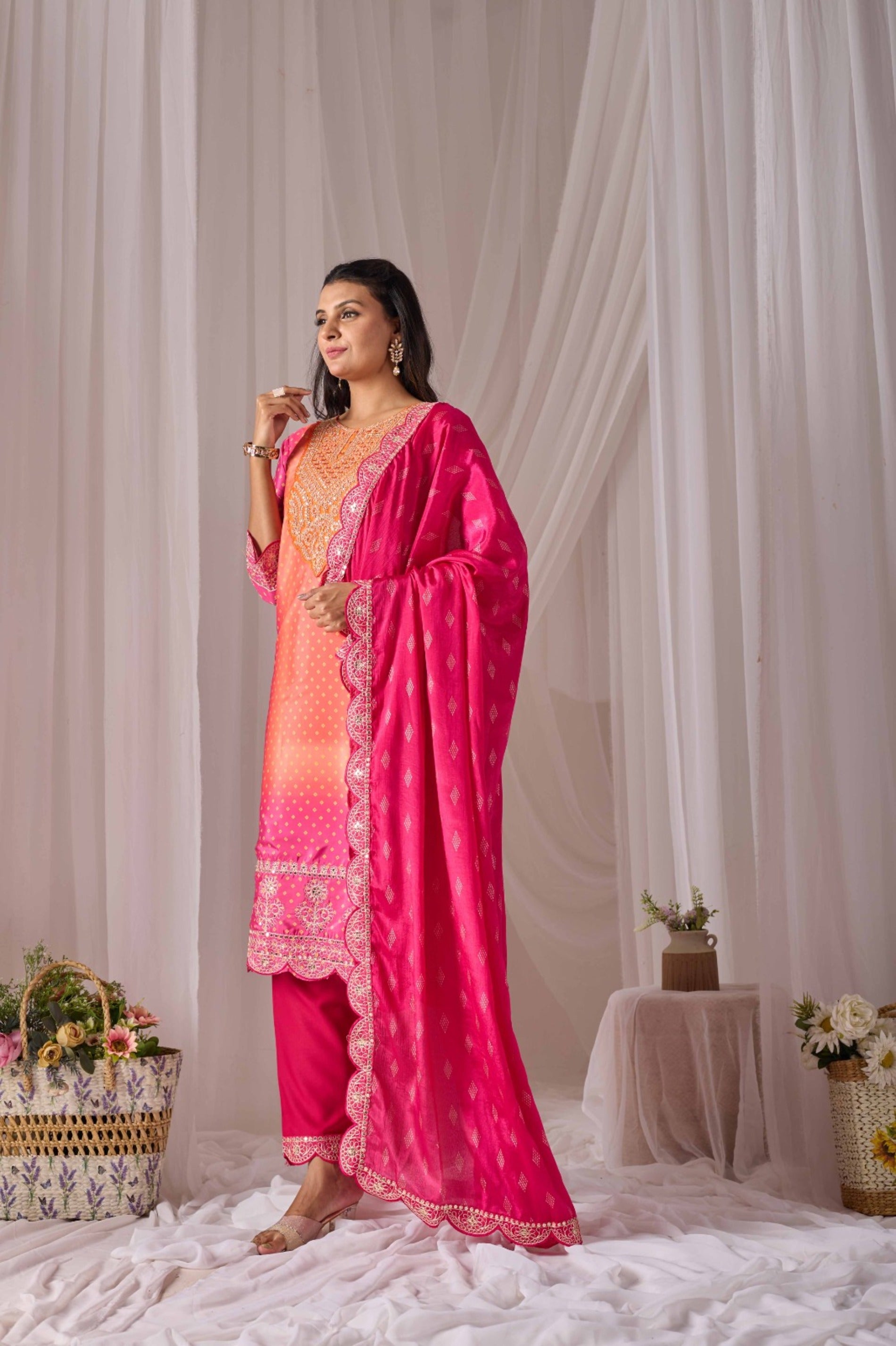 Trendy Orange Padding Set