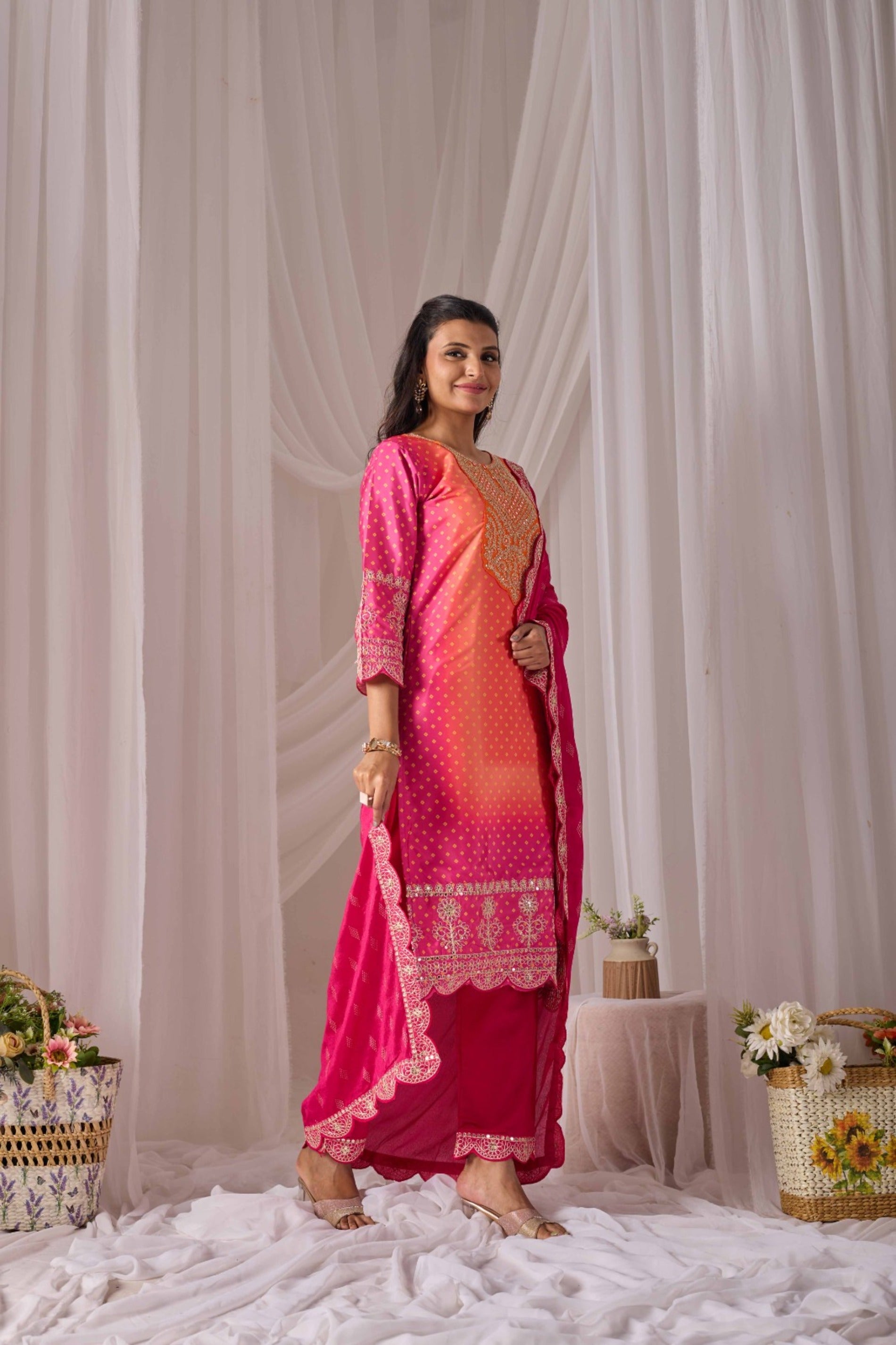 Trendy Orange Padding Set