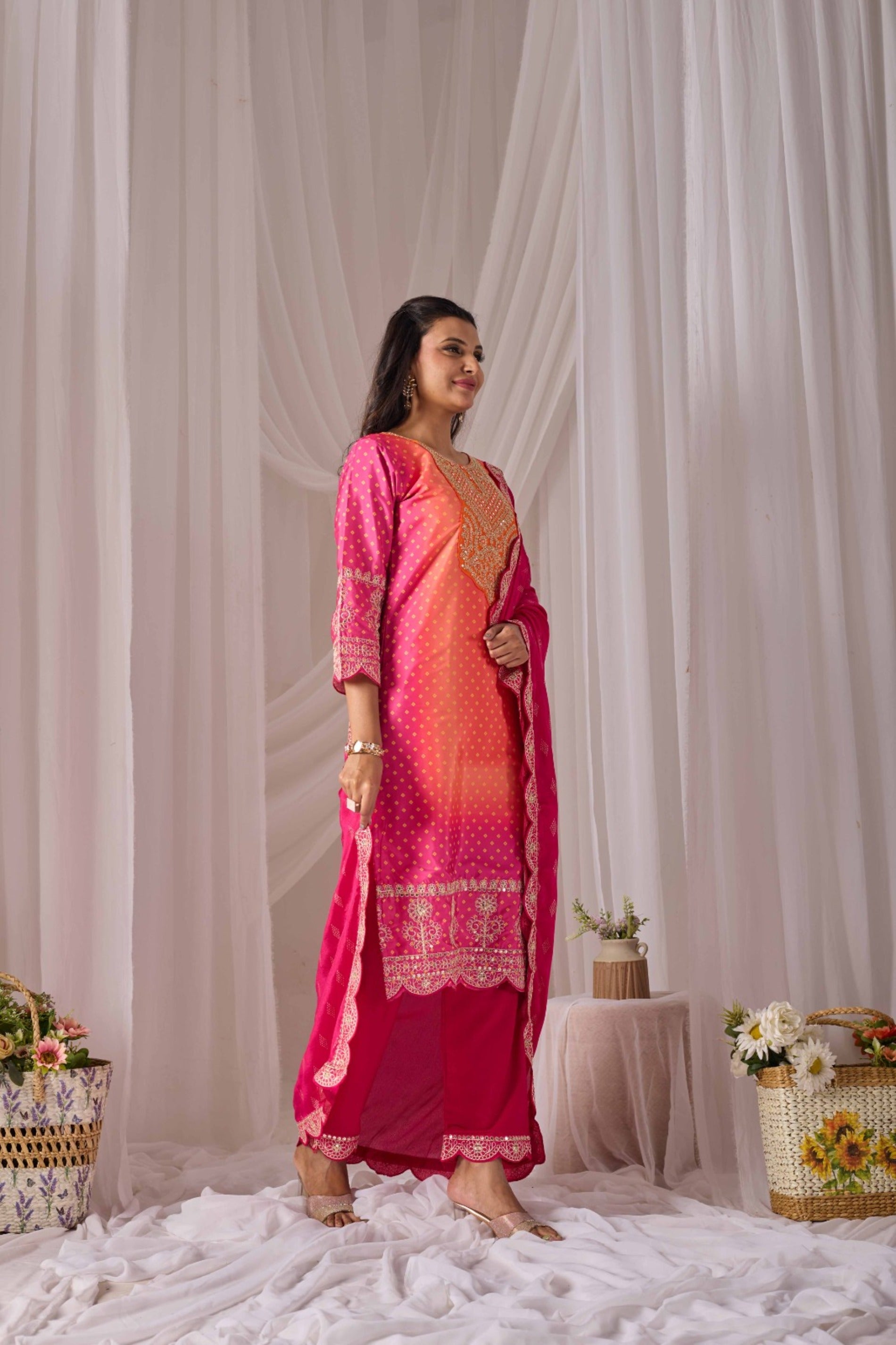 Trendy Orange Padding Set