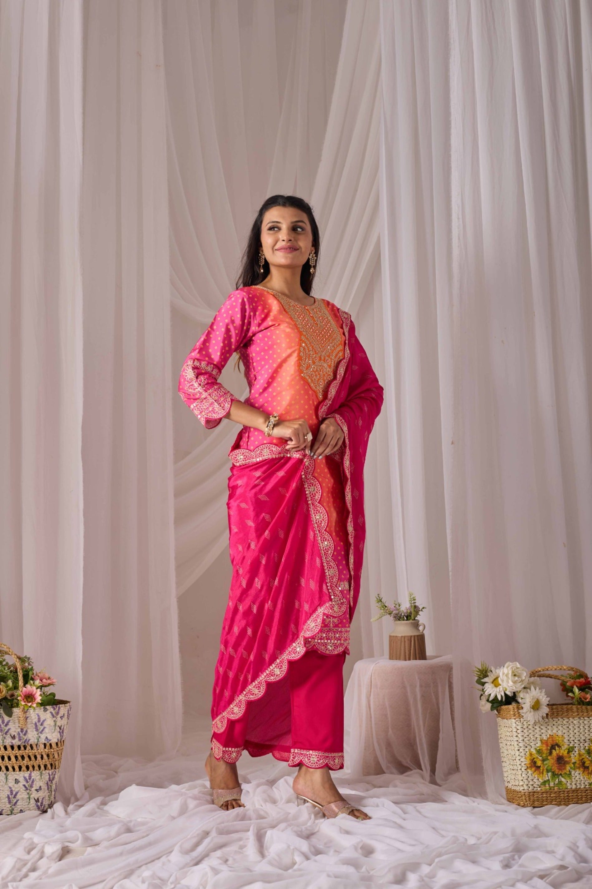 Trendy Orange Padding Set