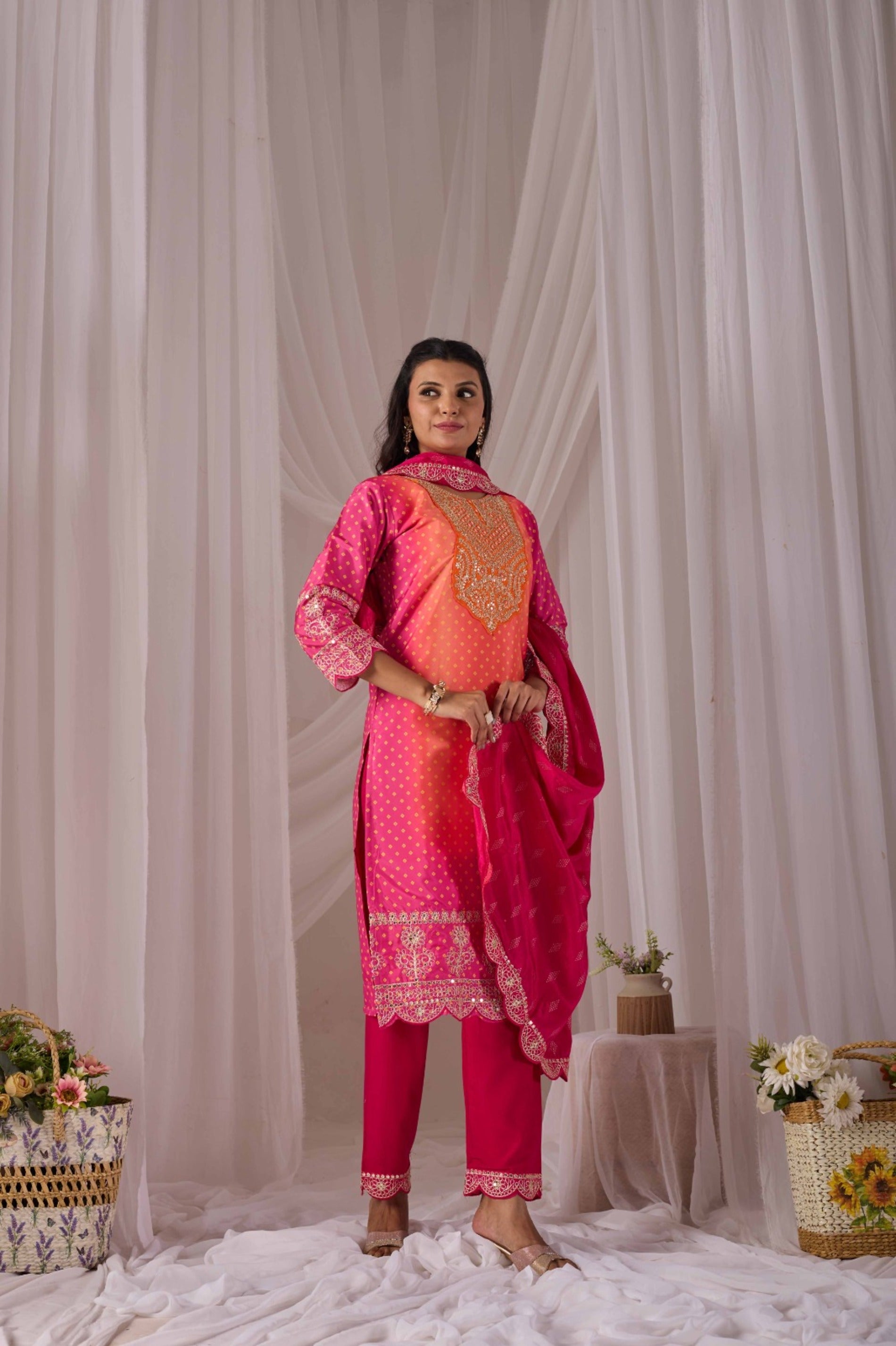 Trendy Orange Padding Set