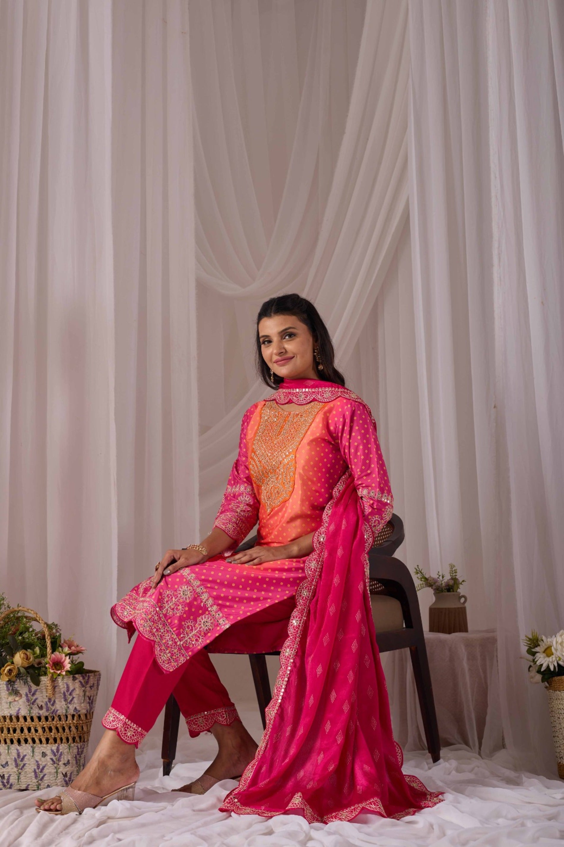 Trendy Orange Padding Set