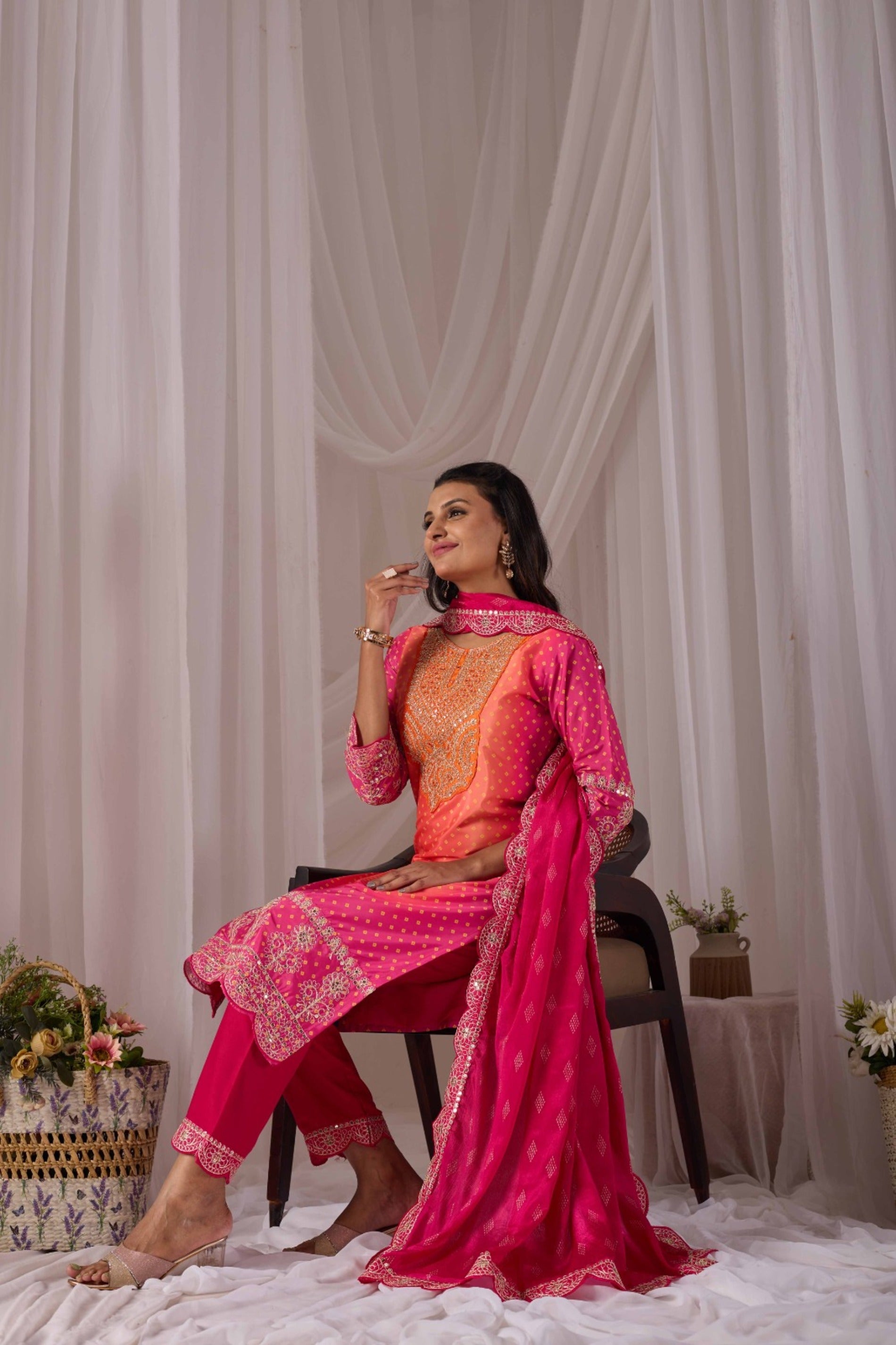 Trendy Orange Padding Set