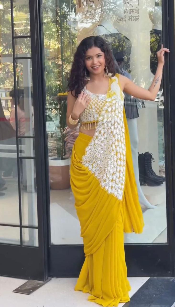 D 24 Morni Ready to Wear saree Mustard.
