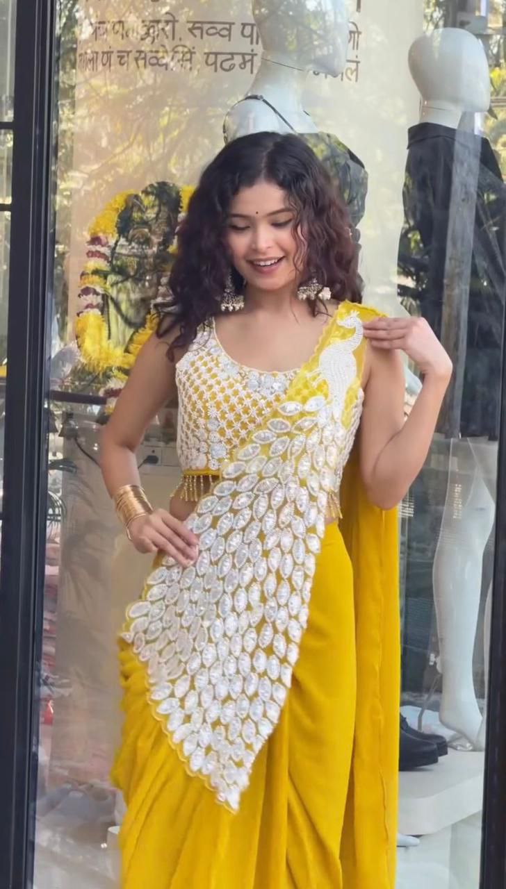 D 24 Morni Ready to Wear saree Mustard.