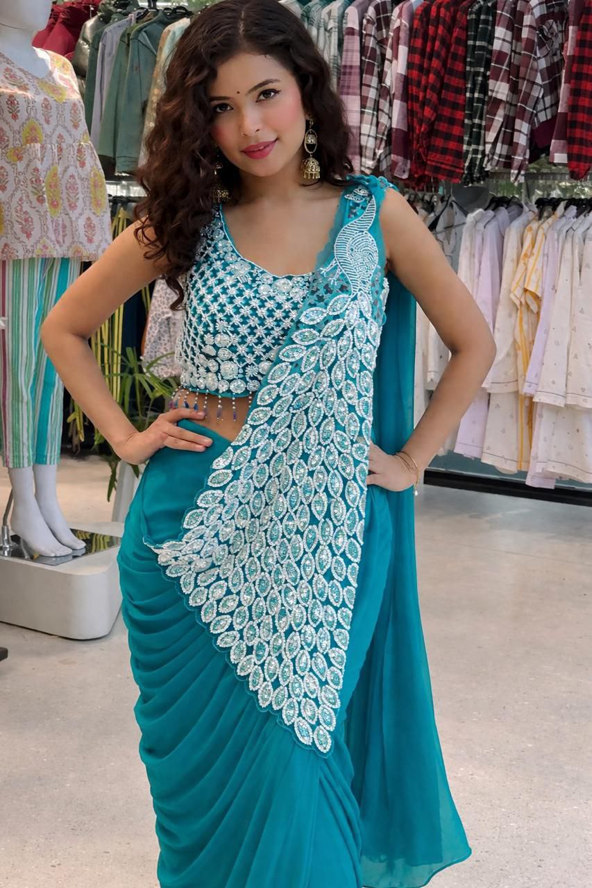 D 23 Morni Ready to Wear saree Rama.