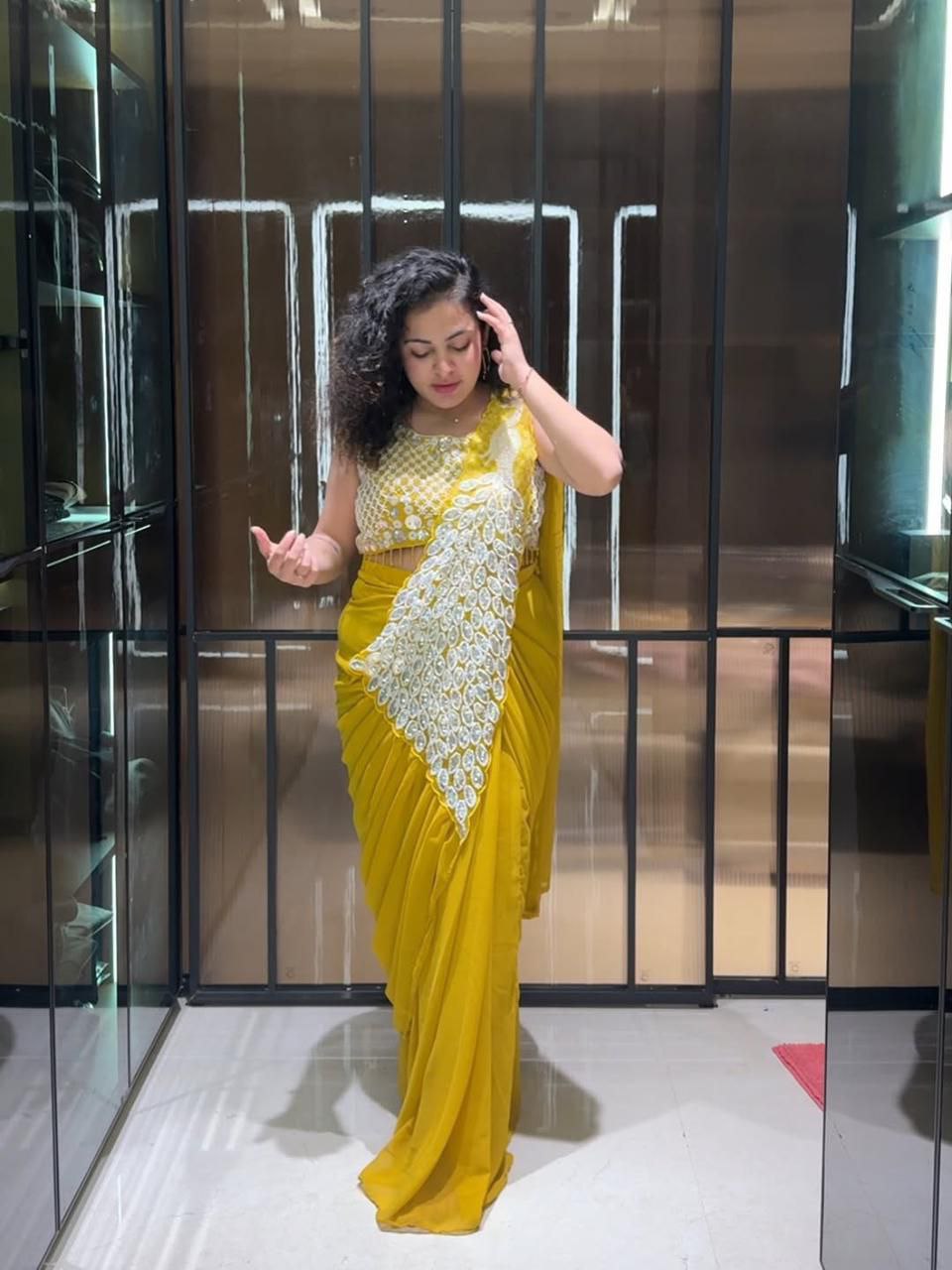 D 24 Morni Ready to Wear saree Mustard.