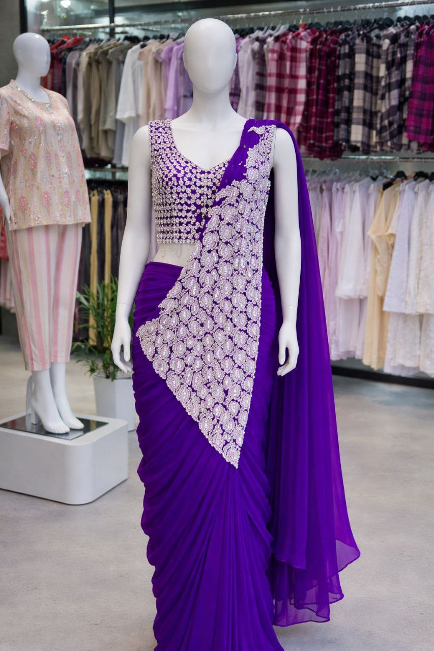 D 21 Morni Ready to Wear saree purple