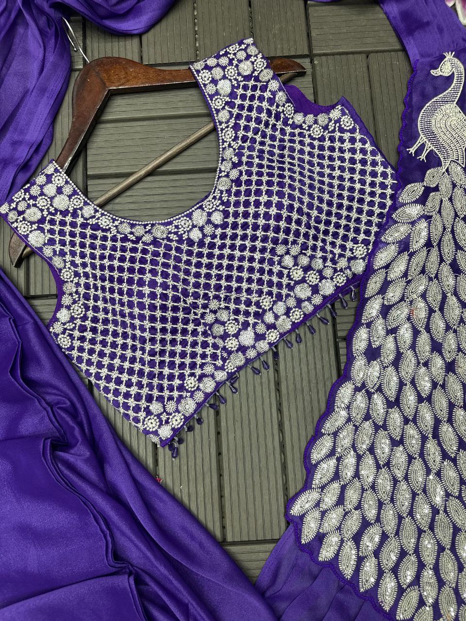 D 21 Morni Ready to Wear saree purple