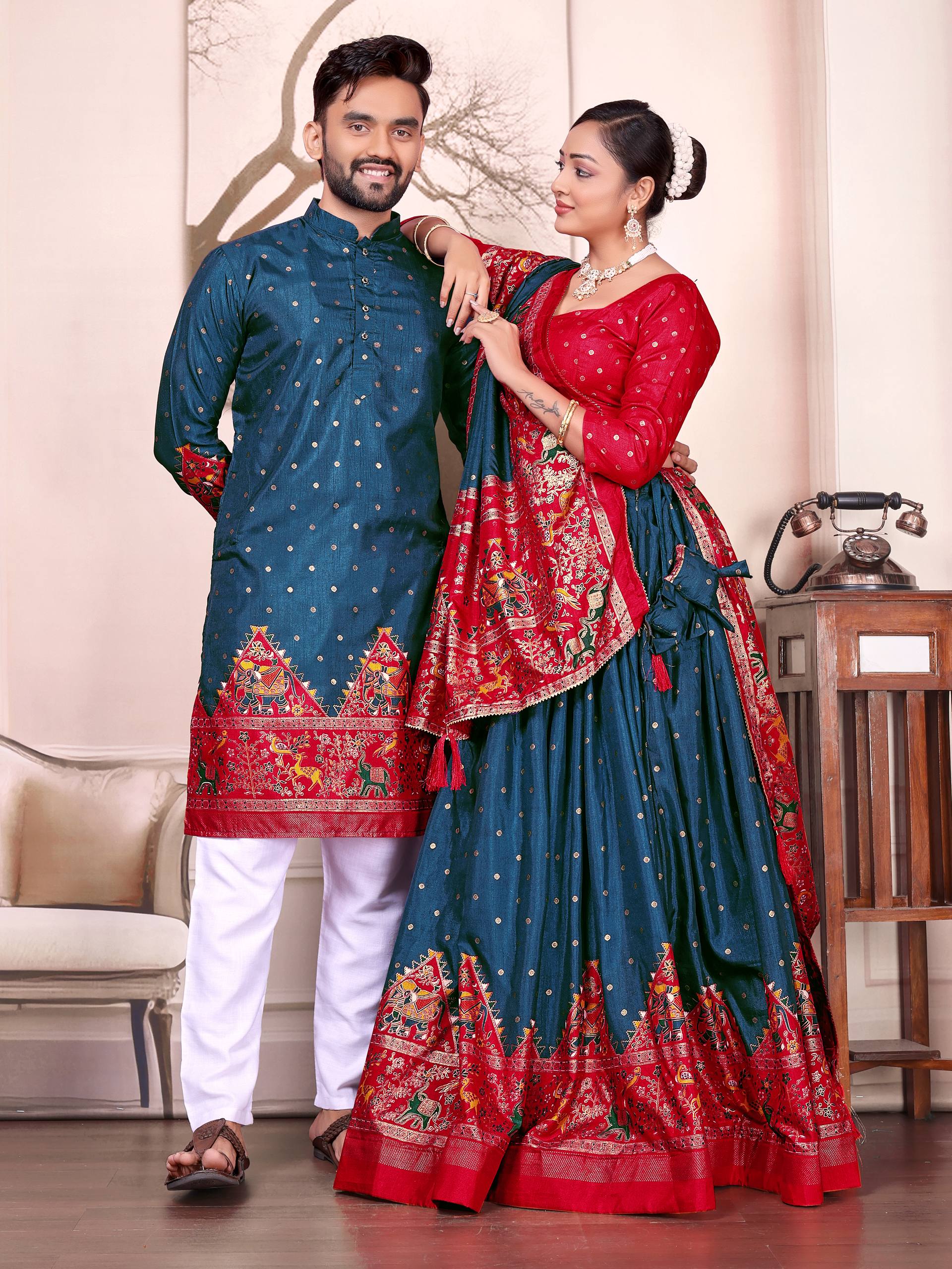 D 81 ✨ Royal Ethnic Blue Couple Collection ✨