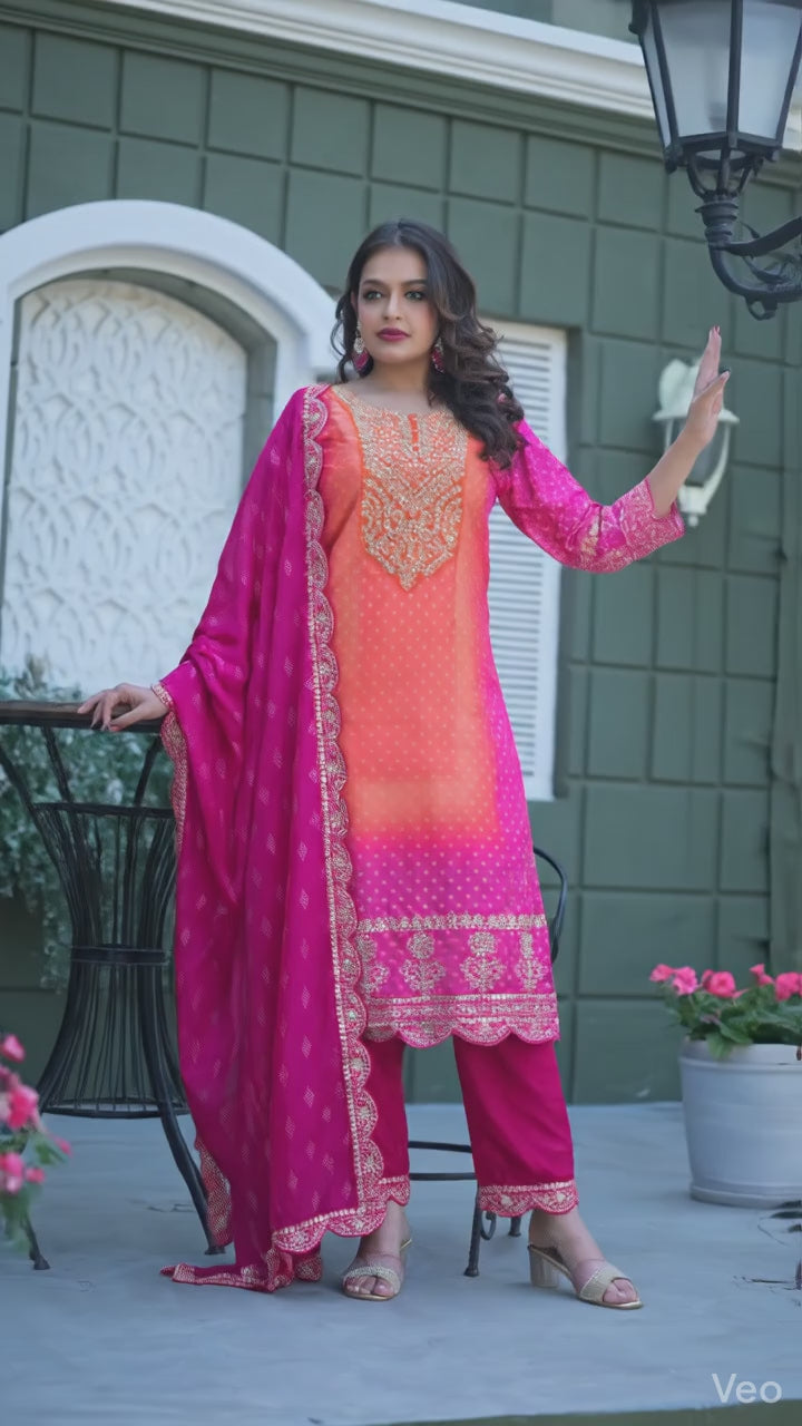 ORANGE AND PINK PADDING SET