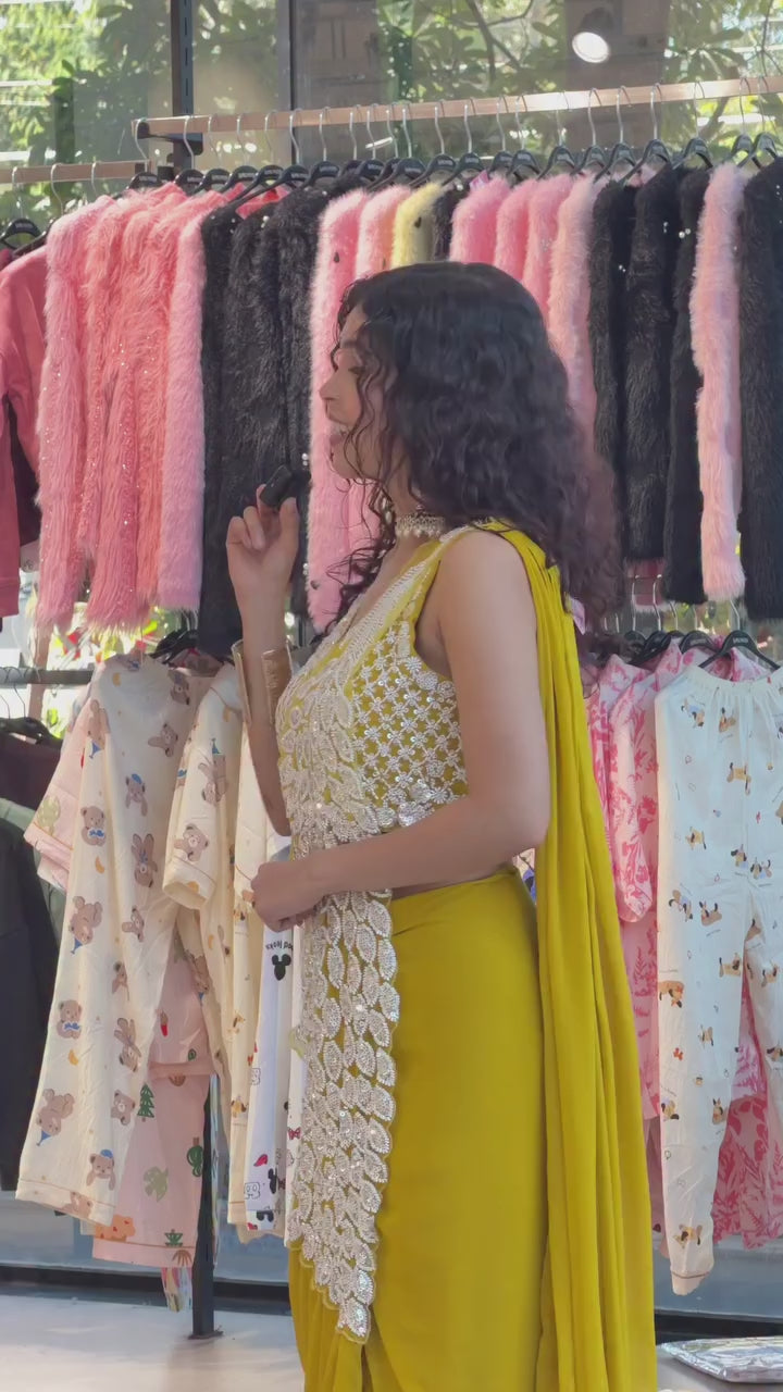 D 24 Morni Ready to Wear saree Mustard.