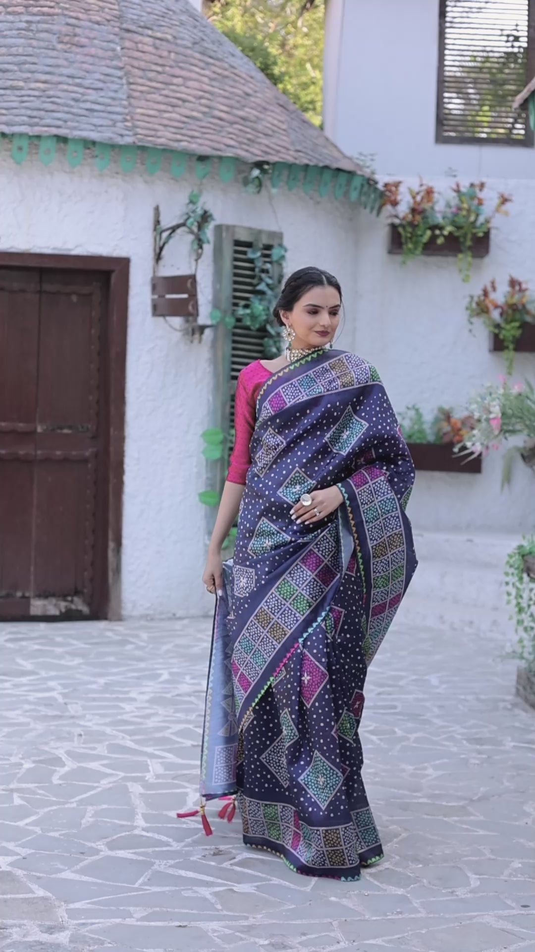 RAJWADI BANDHNI SAREE