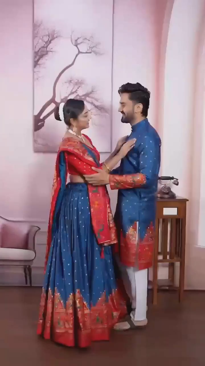 D 81 ✨ Royal Ethnic Blue Couple Collection ✨