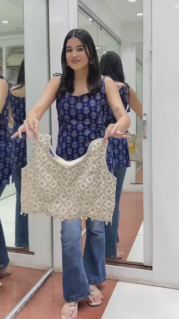 D 95✨ Elegant Ivory &amp; Olive Designer Saree Look ✨