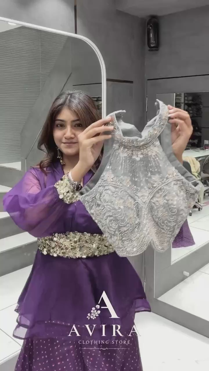 Luxury Mint Green Embroidered Ready-to-Wear Saree with Designer Blouse