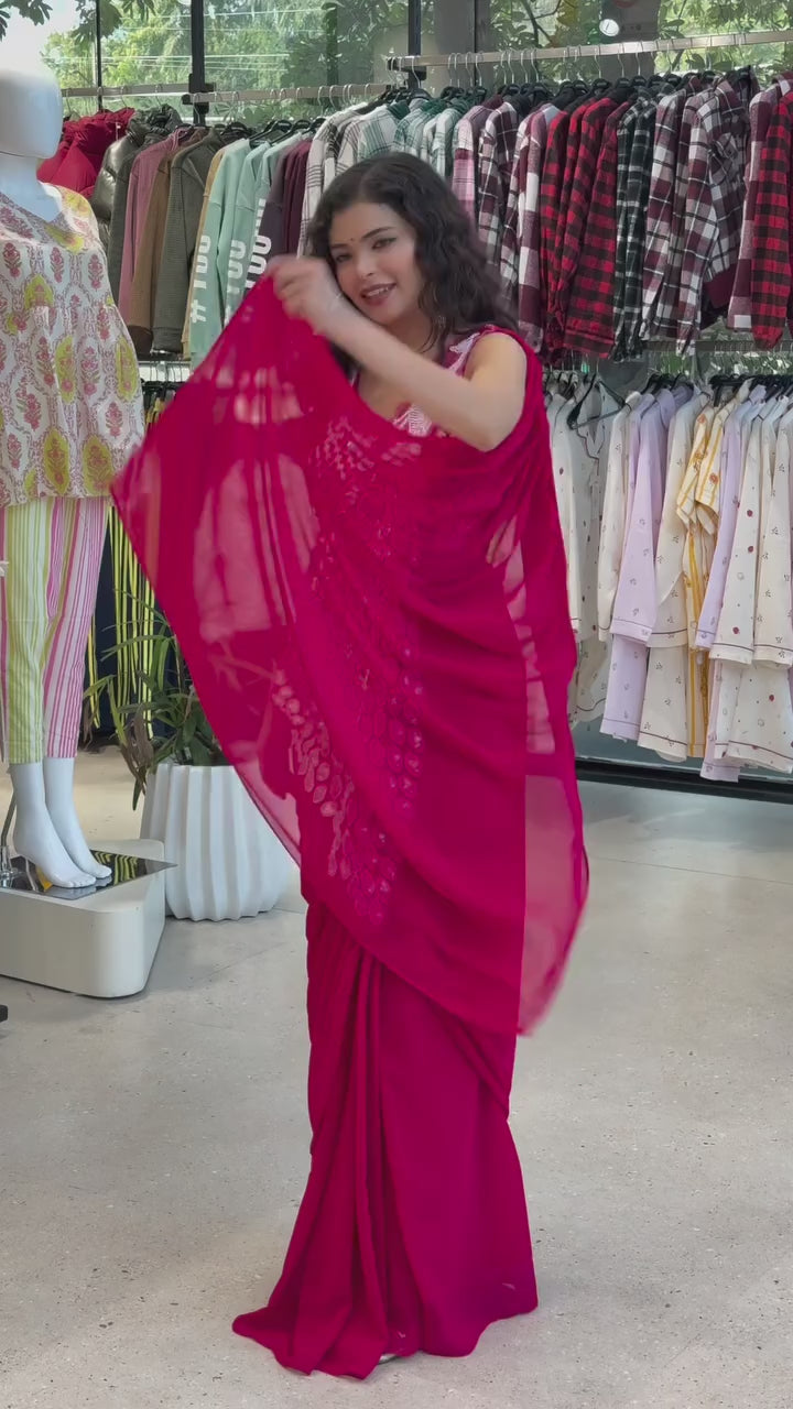 D 22 Morni Ready to Wear saree Pink