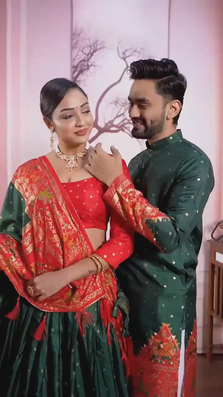 D 83 ✨ Royal Ethnic Green Couple Collection ✨