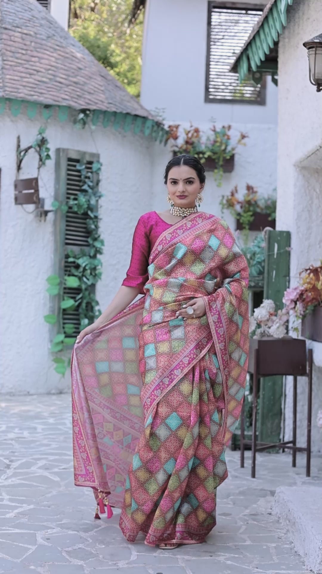 RAINBOW BANDHNI SAREE